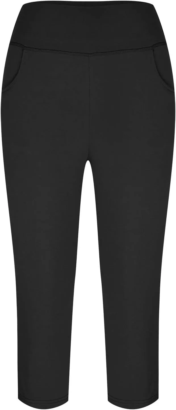 Ceboyel Women High Waist Capri Yoga Pants Soft Workout Sweatpants Causal Lounge Crop Pants Comfy Active Jogger 2023