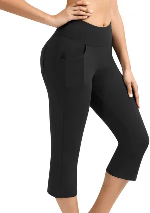 Ceboyel Women High Waist Capri Yoga Pants Soft Workout Sweatpants Causal Lounge Crop Pants Comfy Active Jogger 2023
