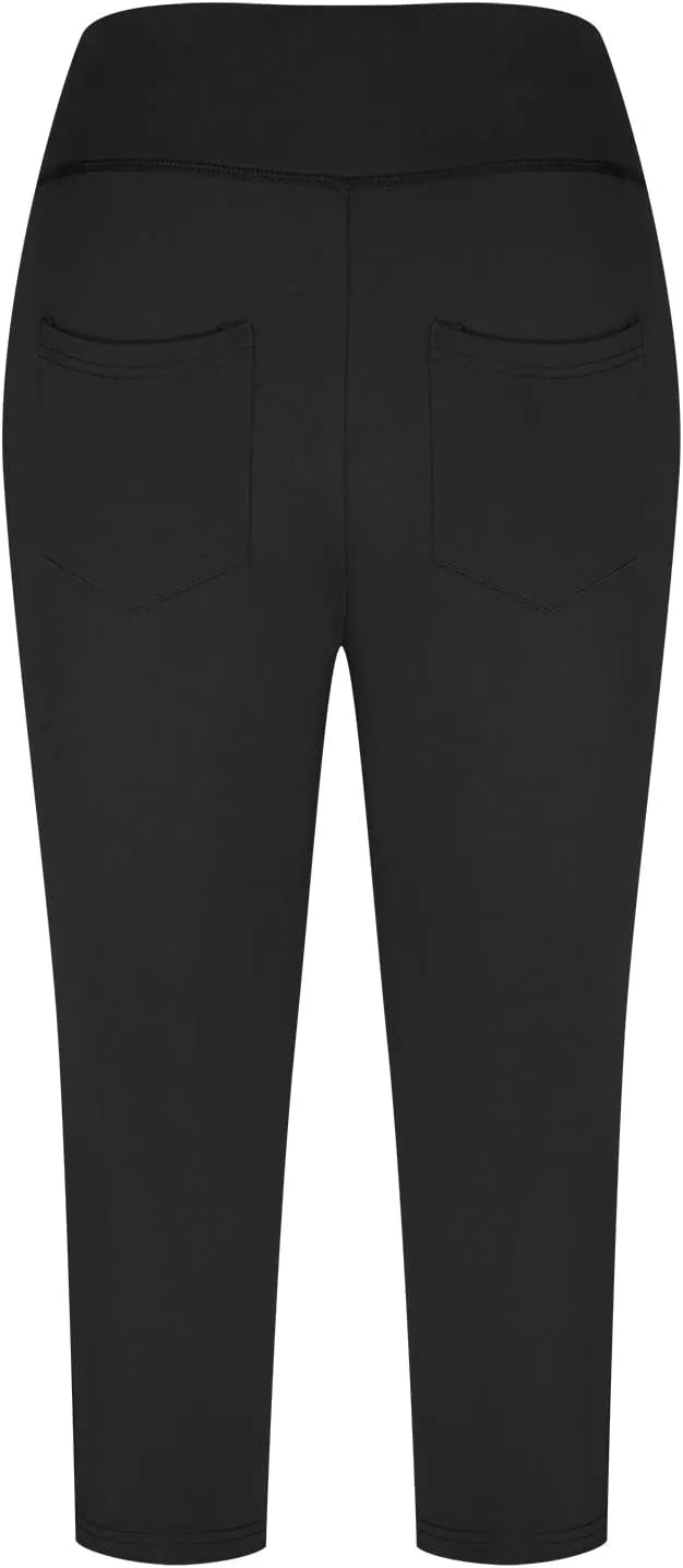 Ceboyel Women High Waist Capri Yoga Pants Soft Workout Sweatpants Causal Lounge Crop Pants Comfy Active Jogger 2023