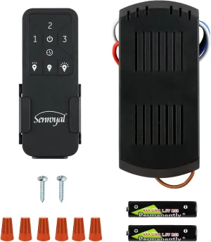 Ceiling Fan Remote Replacement, 3 Speed Universal Ceiling Fan Remote Control Kit with Light Dimmer, Ceilig Fan Light Switch for Harbor Breeze, Hampton Bay, Hunter, Honeywell, Timing and Wireless