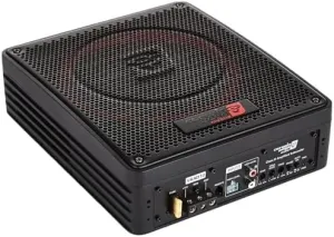 Cerwin Vega VRAD10 Slim 10” 2Ω Subwoofer with Passive Radiator – 600W Peak, Built-in Amplifier, Compact Design