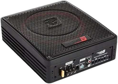 Cerwin Vega VRAD10 Slim 10” 2Ω Subwoofer with Passive Radiator – 600W Peak, Built-in Amplifier, Compact Design