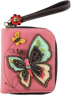 CHALA Zip Around Wallet, Wristlet, 8 Credit Card Slots, Sturdy Pu Leather