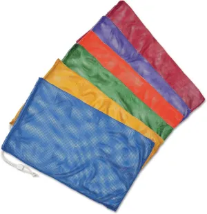Champion Sports Mesh Equipment Bag – Heavy-Duty Nylon Drawstring Bag with Lock & ID Tag, Breathable Storage Sack for Balls, Swim Gear, Laundry & Toys, Multiple Sizes & Colors