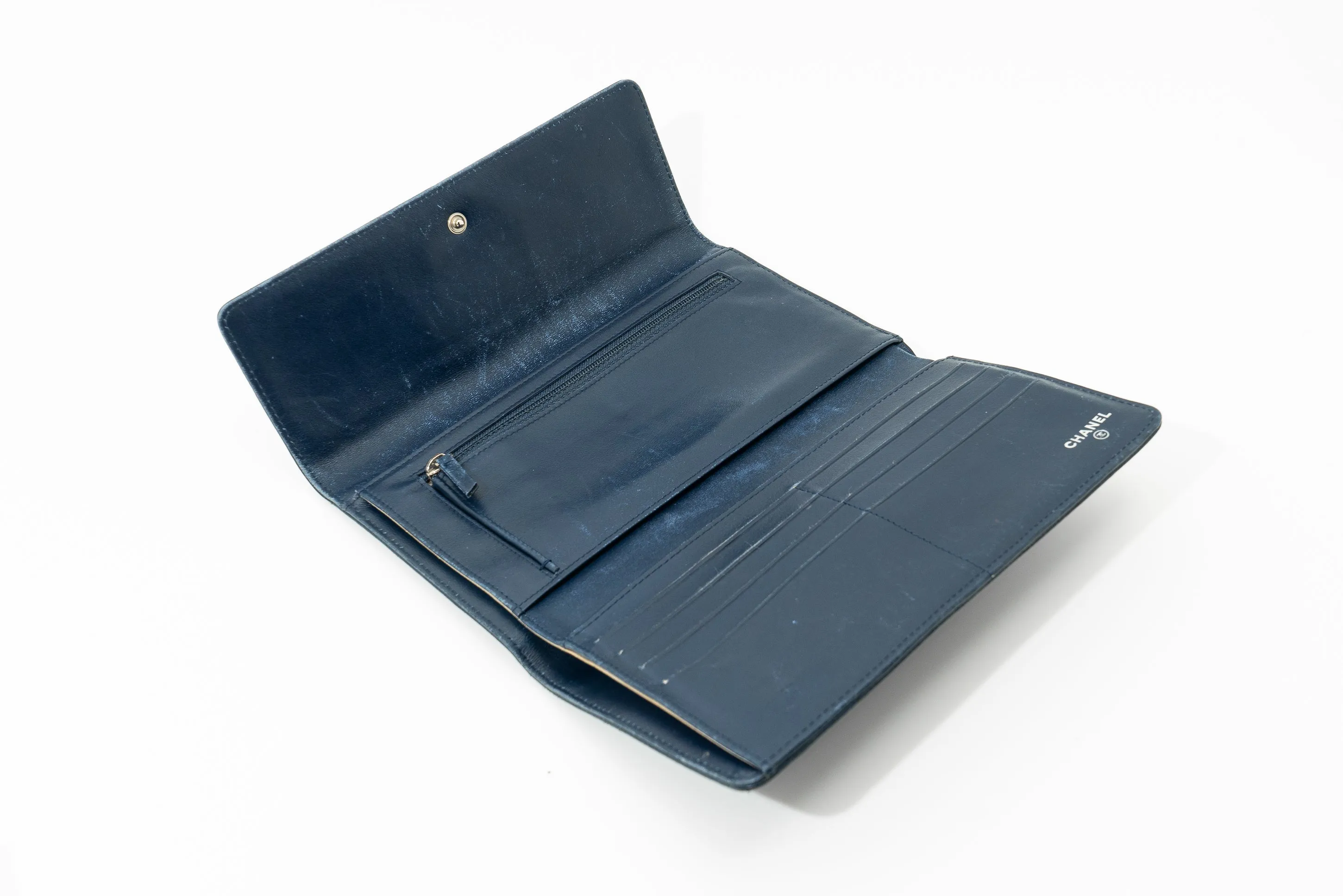 Chanel Caviar Wallet in Navy