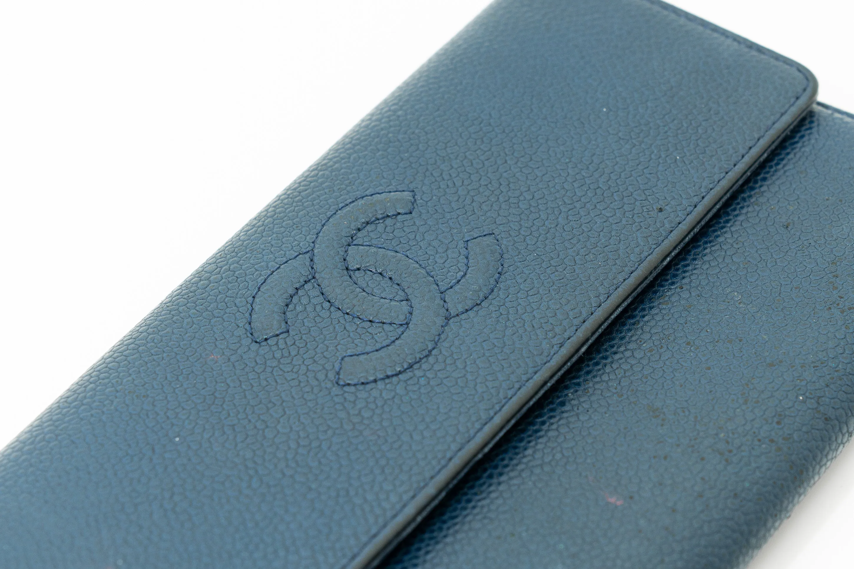 Chanel Caviar Wallet in Navy