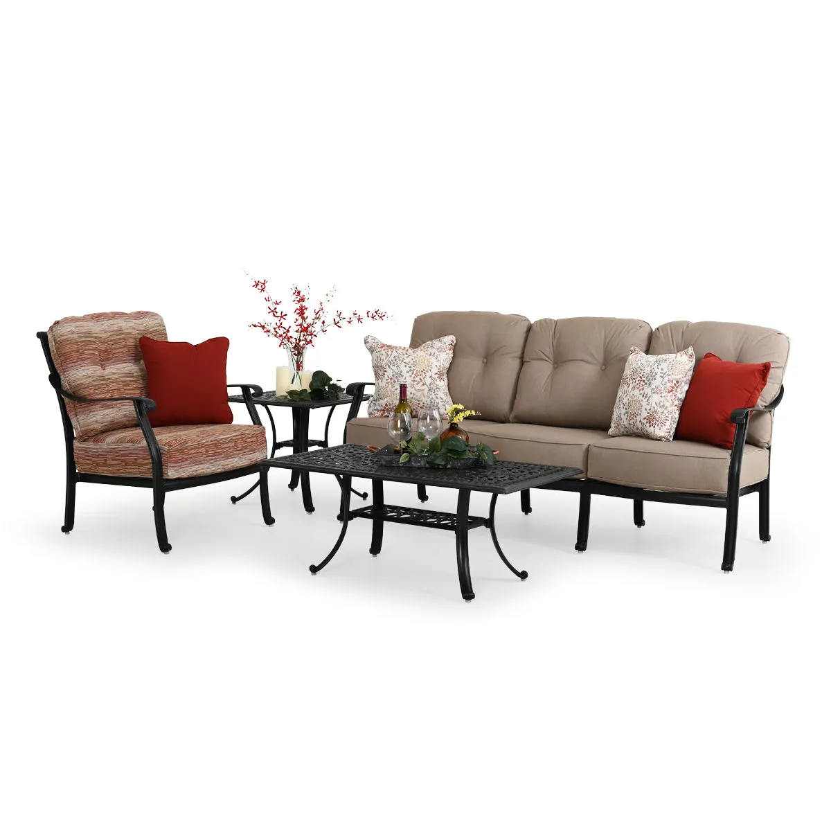 Charleston Outdoor Cast Aluminum Loveseat