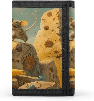 Cheese Travel Wallet Sleek ID Card Holder Slim Security Three Fold Purse for Men And Women