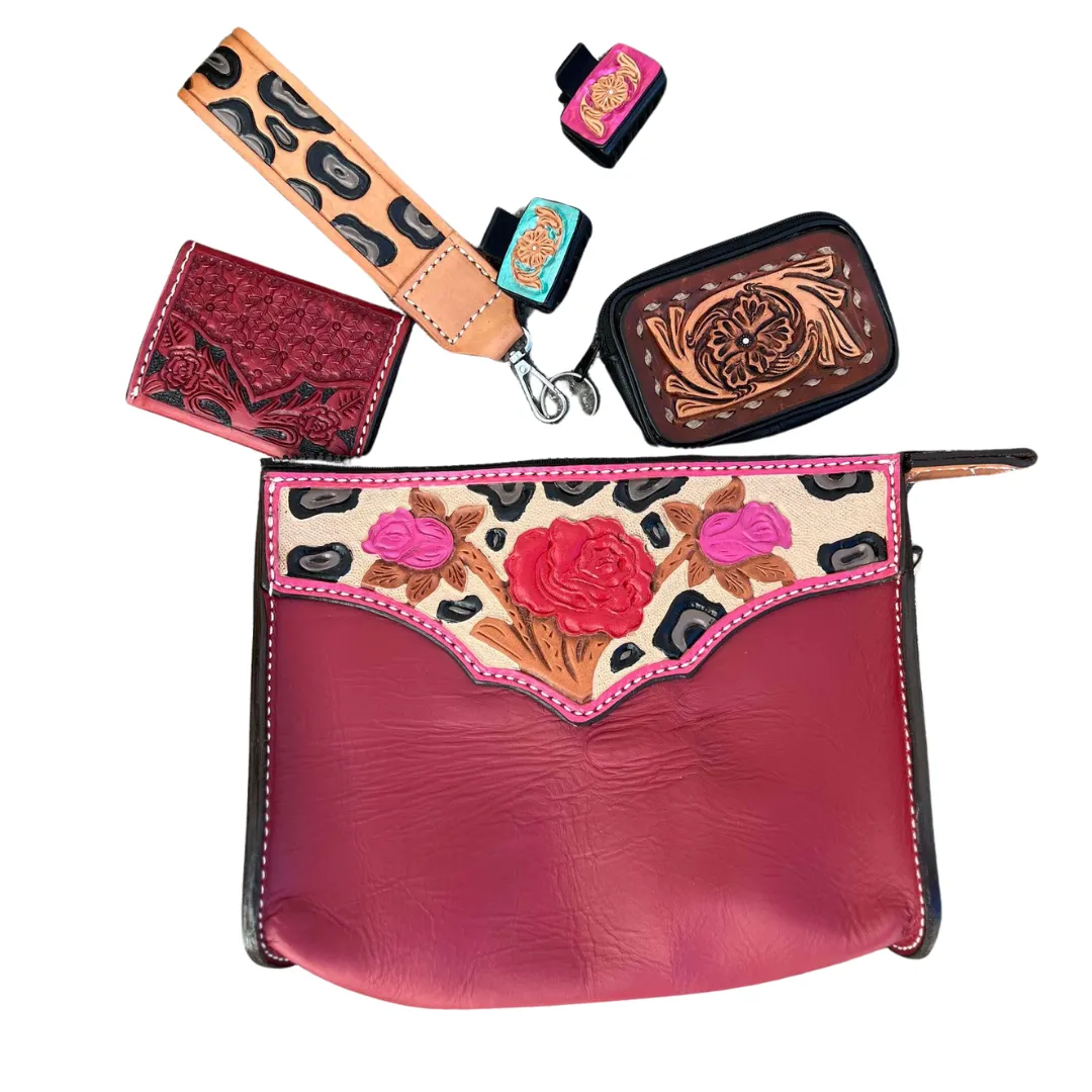 Cheetah Rose Travel Bag