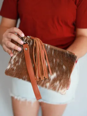 Claire Small Clutch - Tan