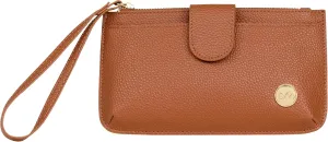 CleverMade Premium Zip Pouch Wallet Clutch with Multiple Storage Pockets and Wristlet Strap for Easy Carrying