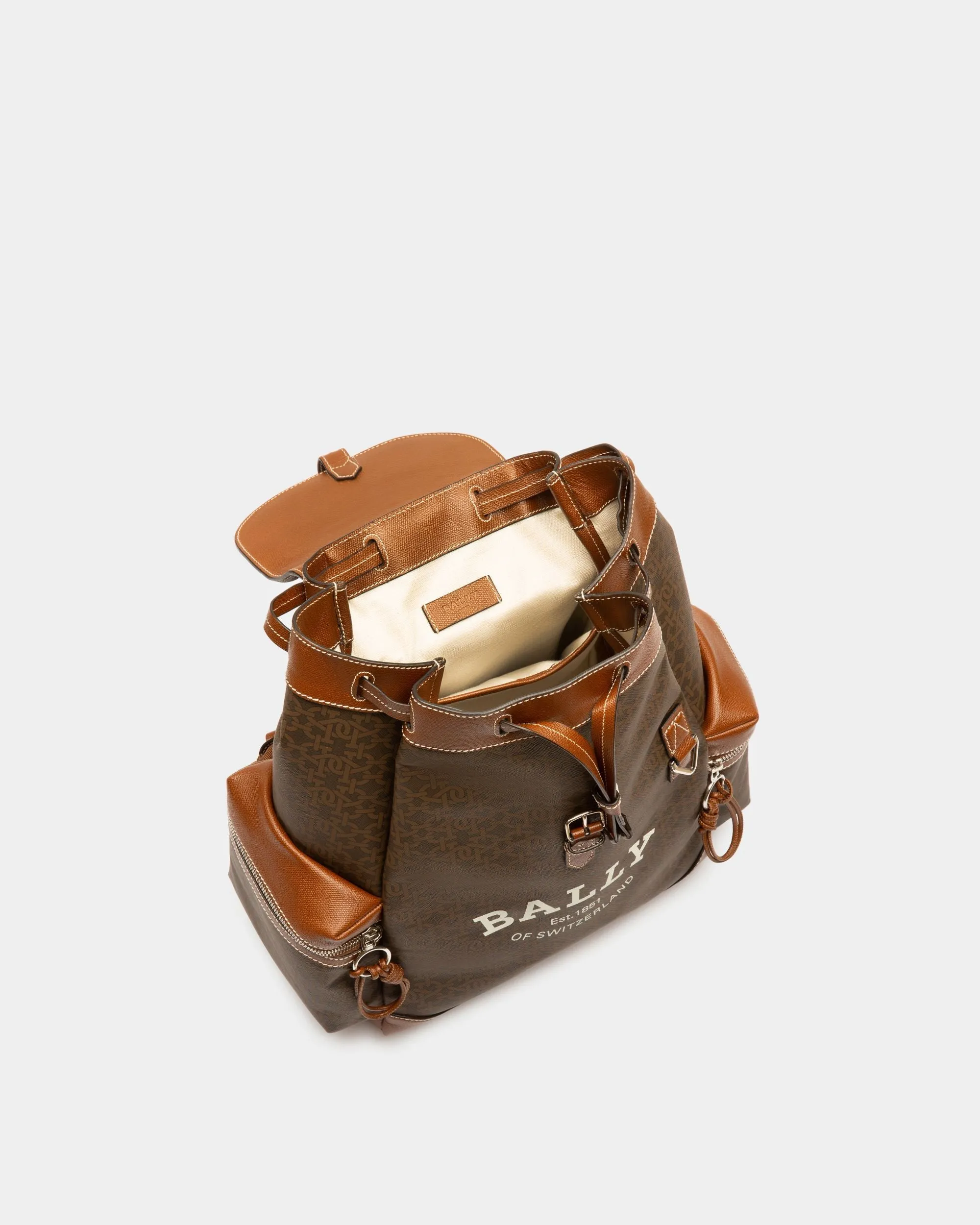 Cliford Small Tpu Backpack In Brown