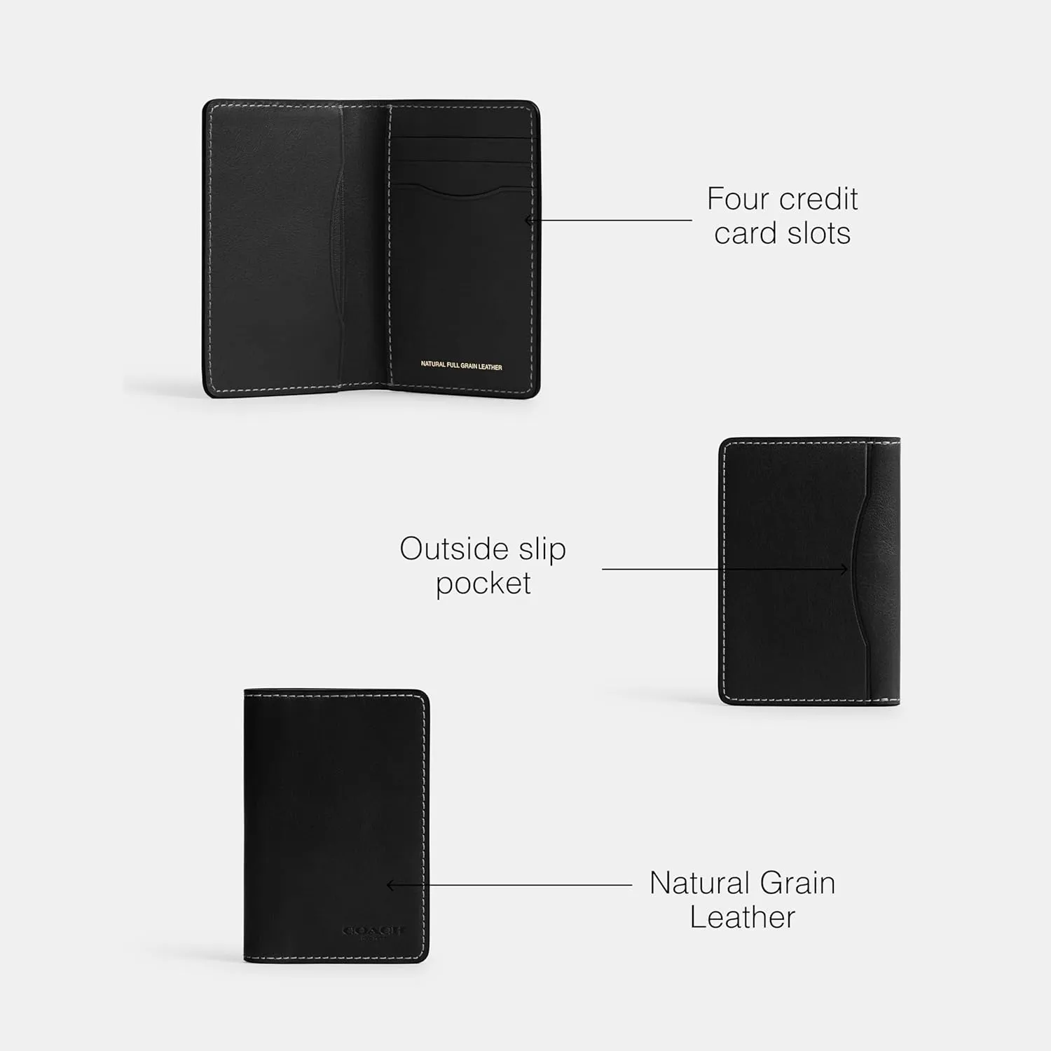 COACH Men's Card Wallet Billfold