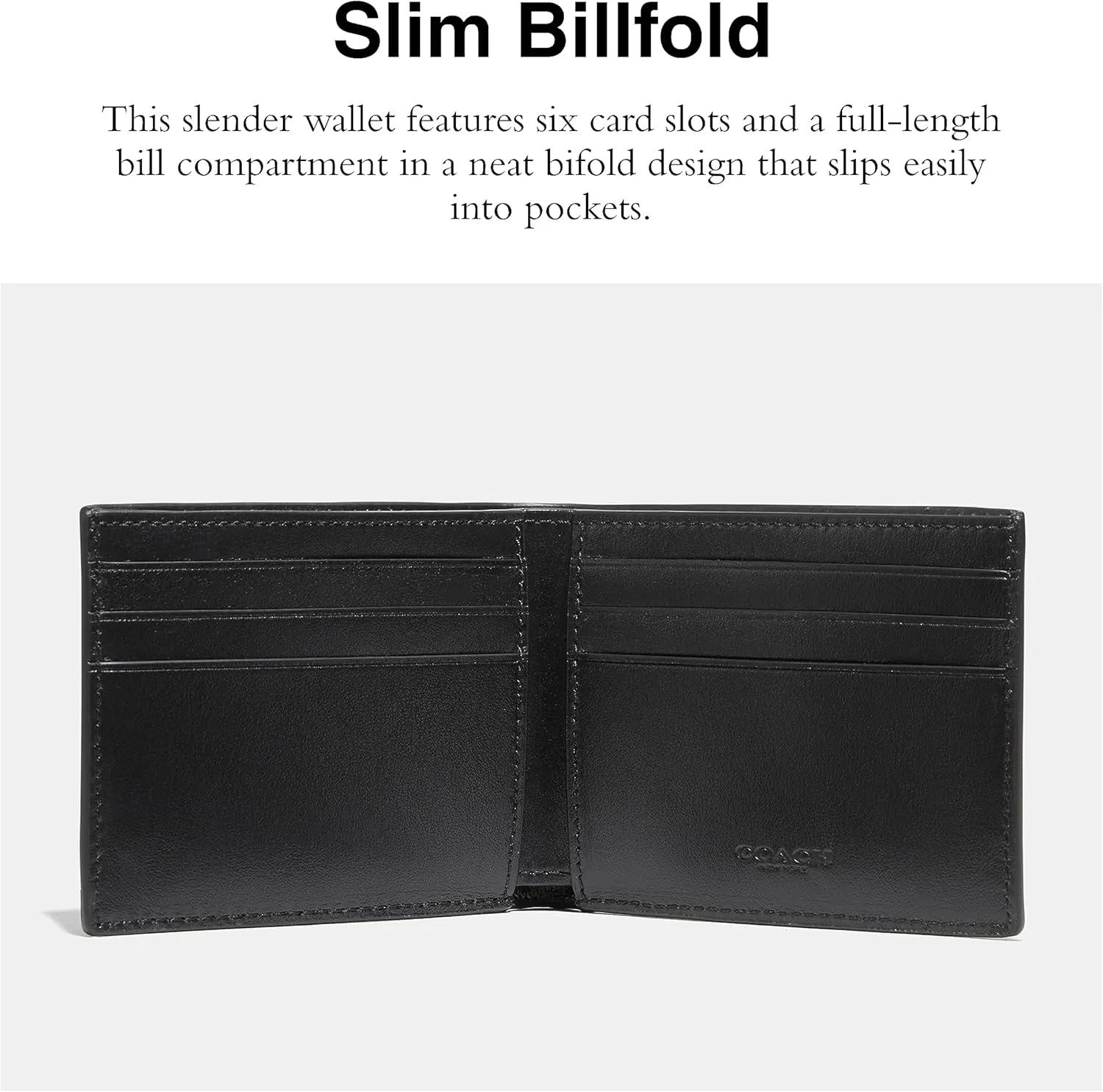 Coach Slim Billfold in Signature