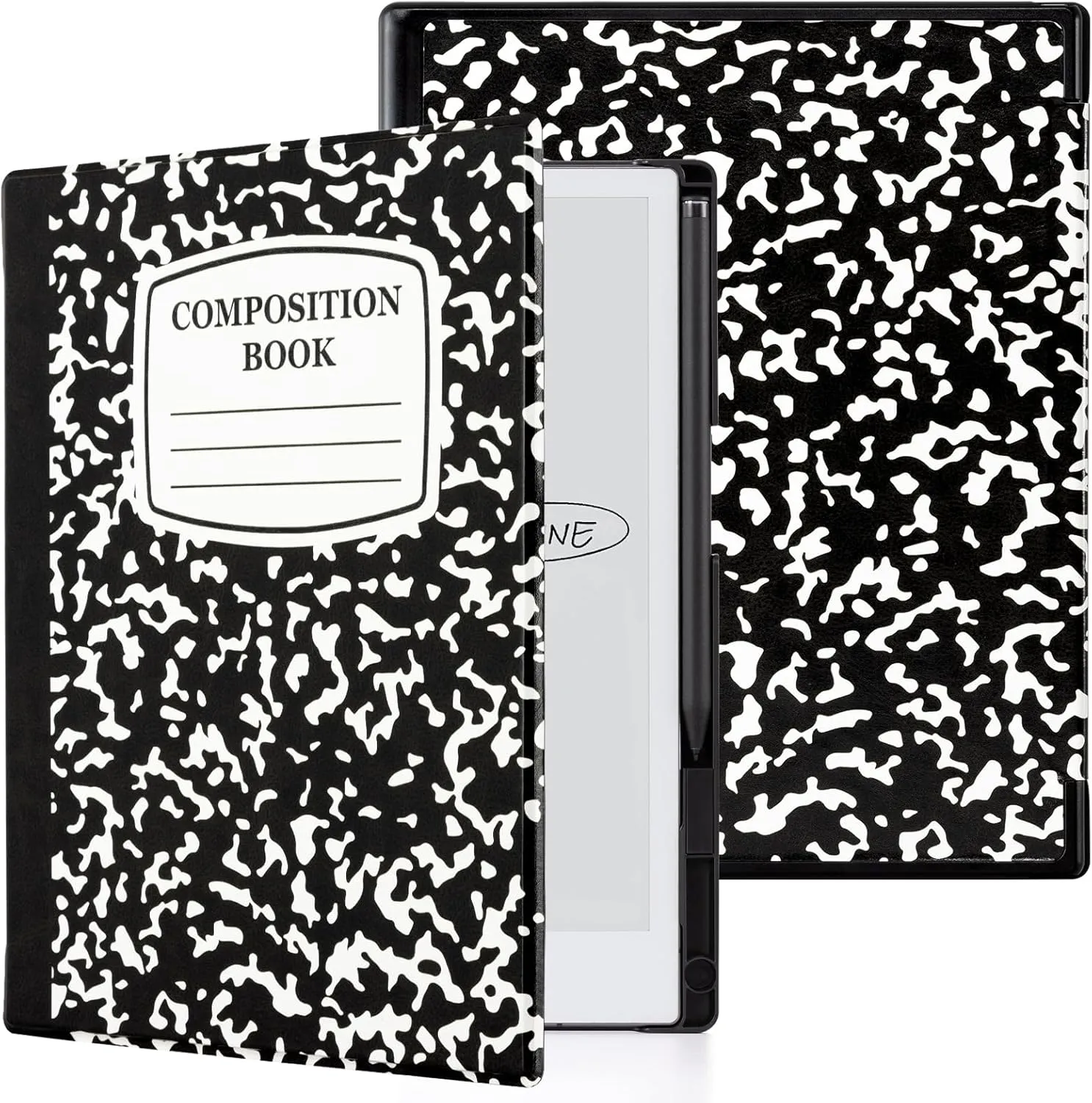 CoBak Case for Remarkable 2 Paper Tablet - Lightweight and Protective Book Folio Cover with Built-in Pen Holder - for 10.3" 2020 Released, Black Notebook