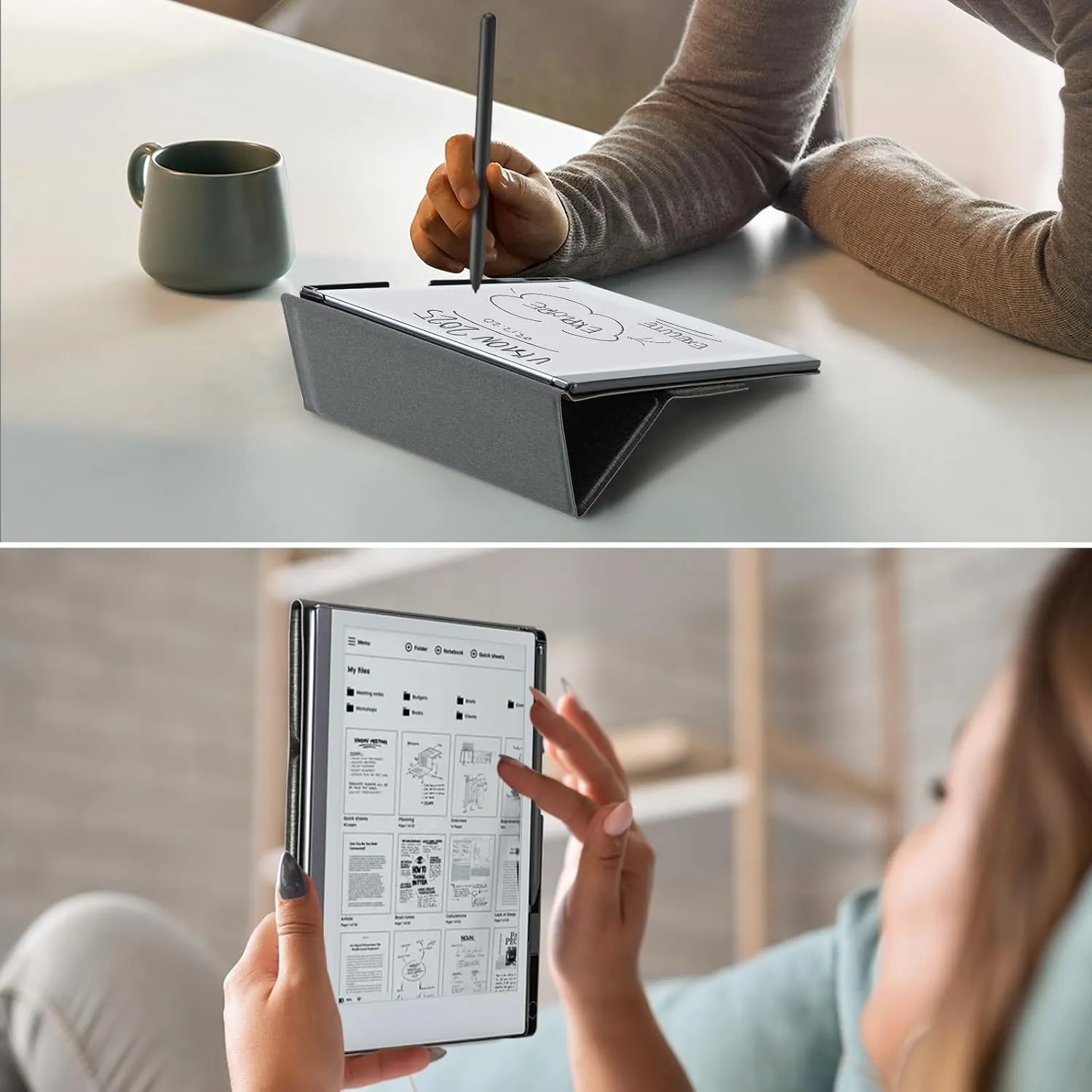 CoBak Case for Remarkable 2 -with Pen Holder and Multi-Angle Foldable Stand Feature -A Remarkable 2 Case with Pen Holder for the Remarkable 2 Paper Tablet - Classic-Floral