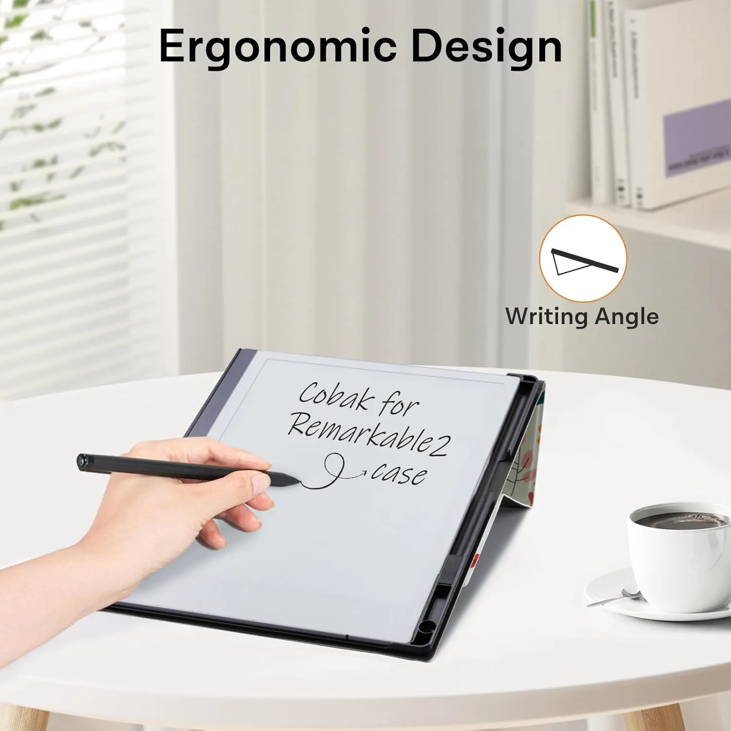 CoBak Case for Remarkable 2 -with Pen Holder and Multi-Angle Foldable Stand Feature -A Remarkable 2 Case with Pen Holder for the Remarkable 2 Paper Tablet - Classic-Floral