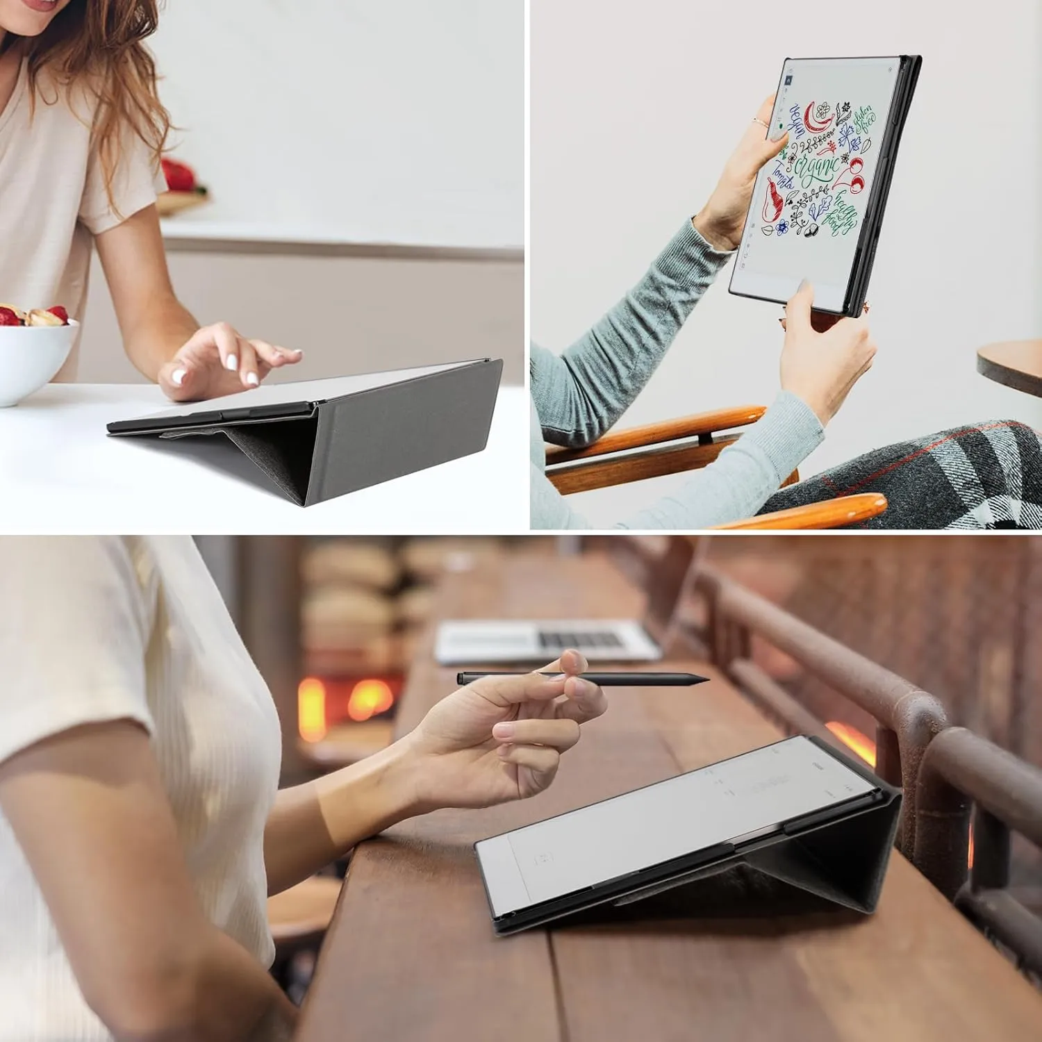 CoBak Case for Remarkable Paper Pro-with Pen Holder, Nib Storage, Ergonomic Design for Enhanced Writing Comfort - The Perfect Choice for Remarkable Paper Pro Case with Pen Holder(Black Notebook)