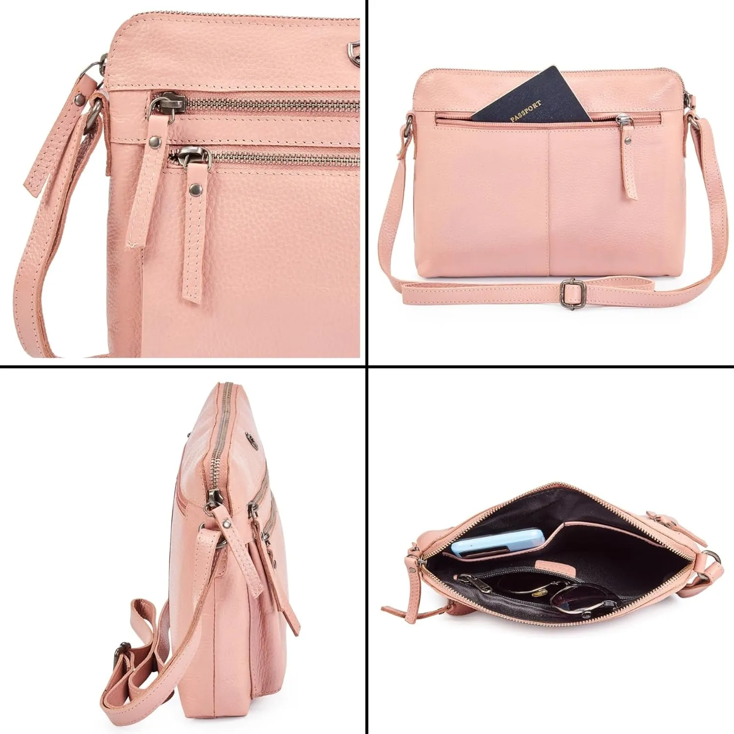 Cochoa Real Leather Soft Crossbody Bags for Women Small Purse Trendy Shoulder Sling Travel Crossover
