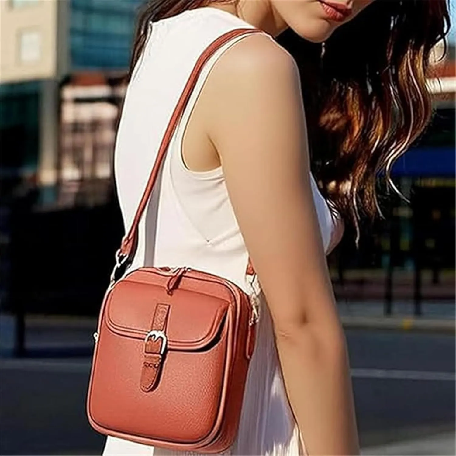 Collaboraten- Crossbody Leather Bag, Crossbody Leather Bag for women, Vintage Anti-Theft