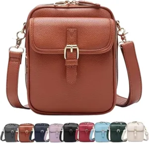 Collaboraten- Crossbody Leather Bag, Crossbody Leather Bag for women, Vintage Anti-Theft