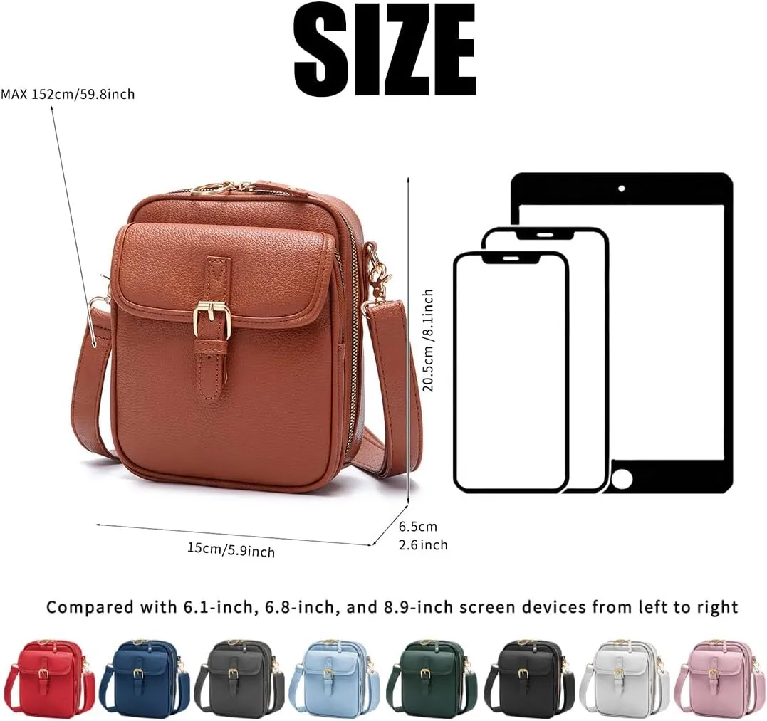 Collaboraten1 Crossbody Leather Bag, 2025 Upscale Urvashi Crossbody Leather Bag, Crossbodys Purse with Built in Wallet