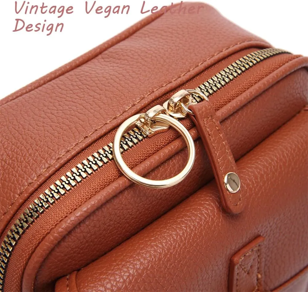 Collaboraten1 Crossbody Leather Bag, Urvashi Crossbody Leather Bag, with Built in Wallet & 10 Card Slots