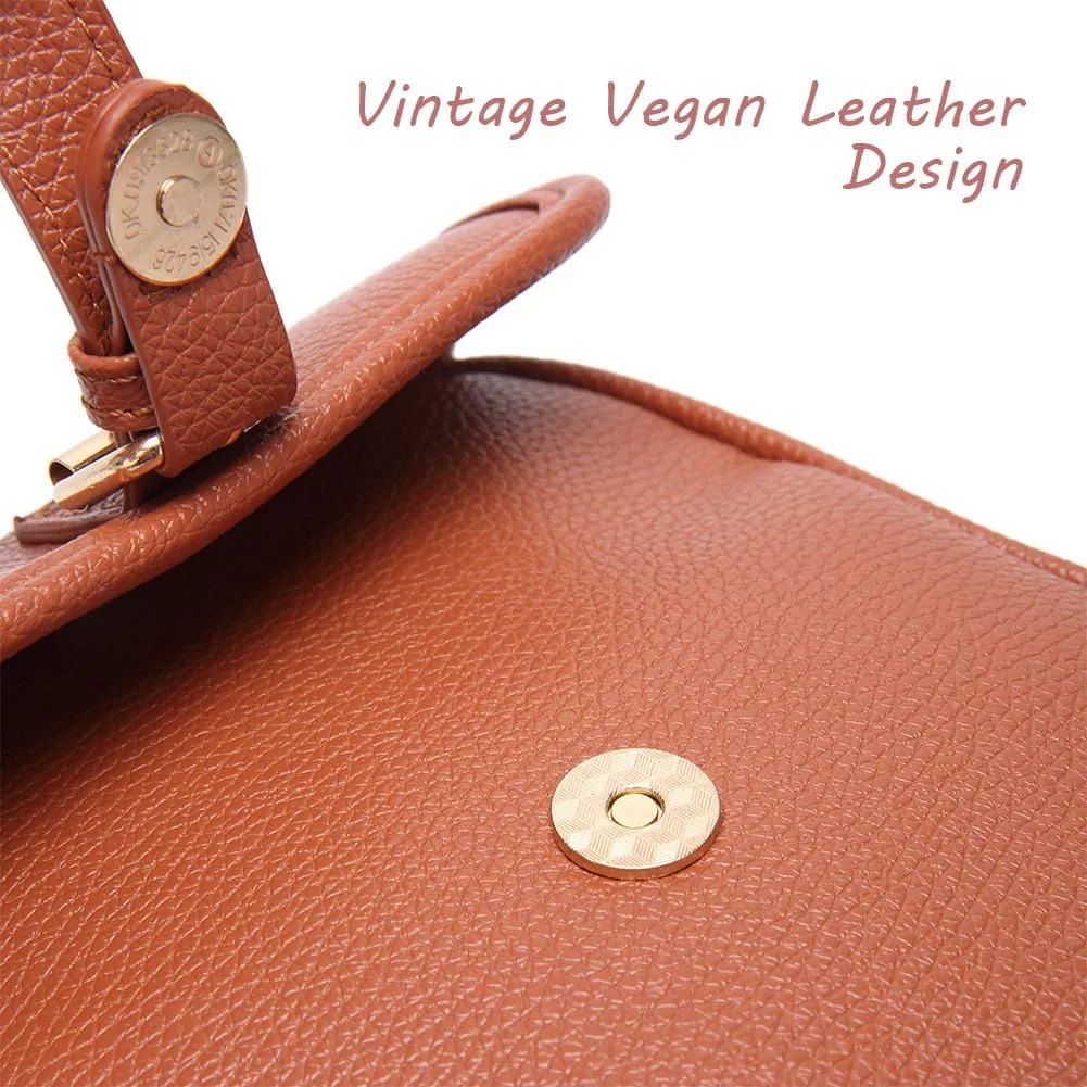 Collaboraten1 Crossbody Leather Bag, Urvashi Crossbody Leather Bag, with Built in Wallet & 10 Card Slots