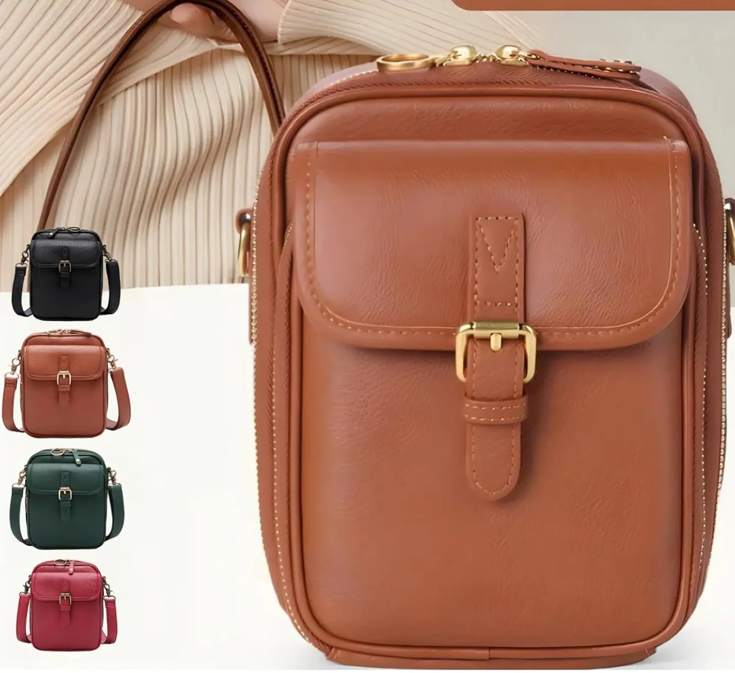Collaboraten1 Crossbody Leather Bag, UrvashiCrossbody Leather Bag, Tojoyride Crossbody Bags, with Multiple Card Slots
