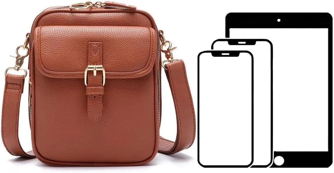 Collaboraten1 Crossbody Leather Bag,Large Capacity,Vintage Messenger Bag,Women's Anti-Theft Vintage Shoulder Messenger Bag