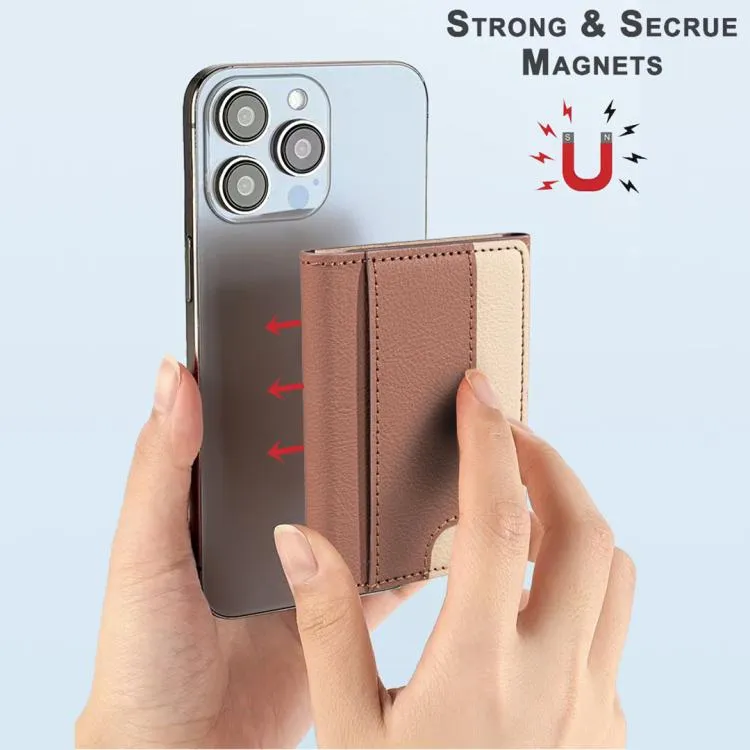 Color Matching Leather Horizontal Magnetic Wallet Card Bag Case