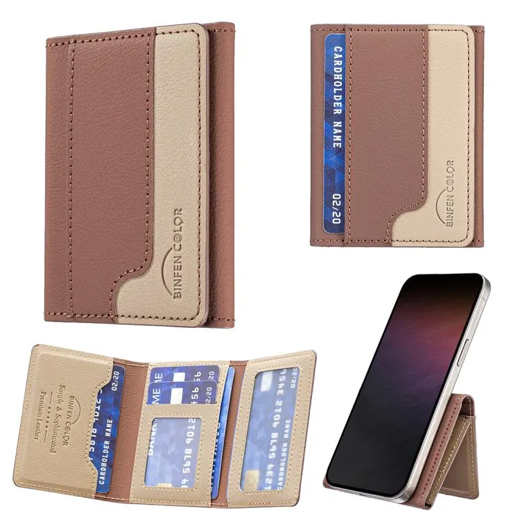 Color Matching Leather Horizontal Magnetic Wallet Card Bag Case