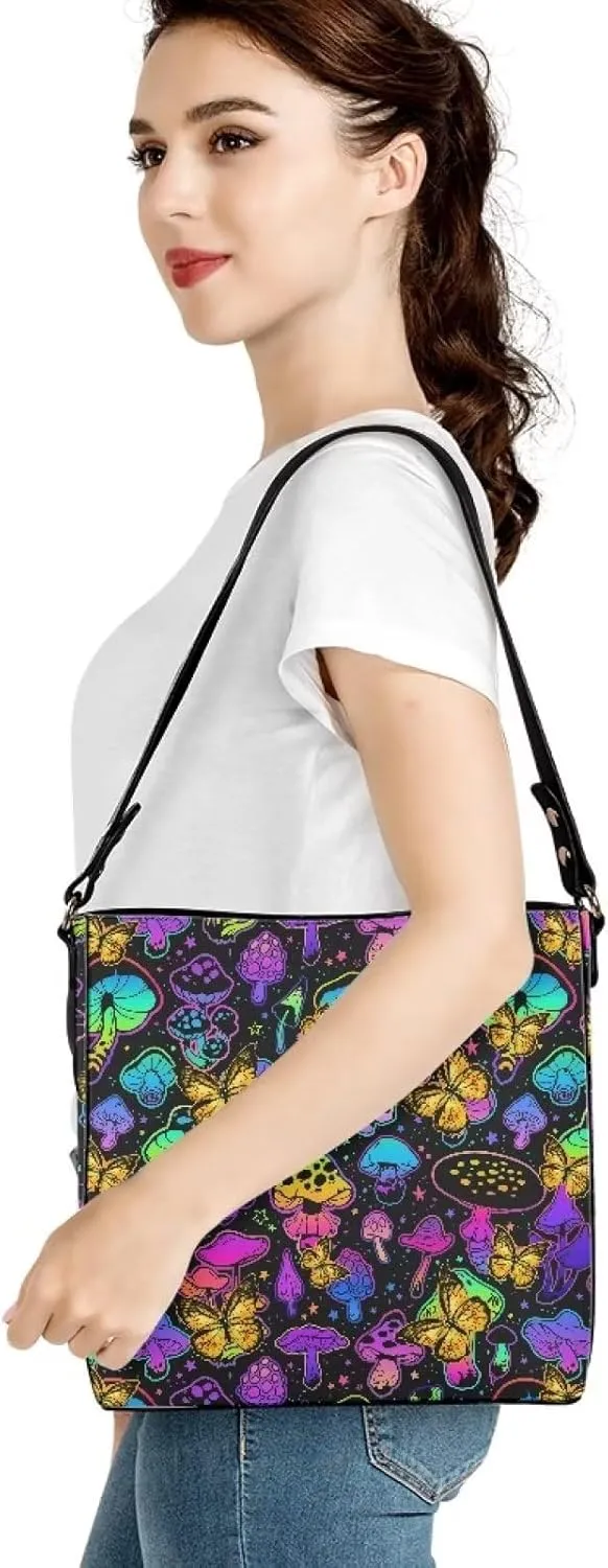 Coloranimal Women Cuties French Bulldog Leather Handbag Reusable Tote Bag