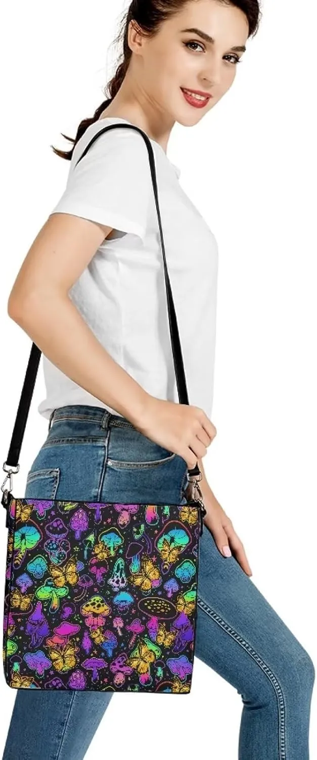 Coloranimal Women Cuties French Bulldog Leather Handbag Reusable Tote Bag