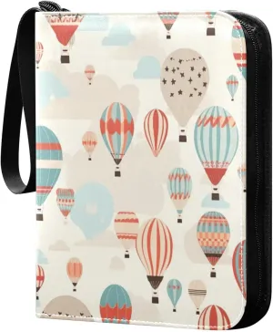 Colorful Balloon(1) Card Binder with Double Sided PU Leather Holder Albums Book with 400 Pockets for Collectible Trading Card Games Card