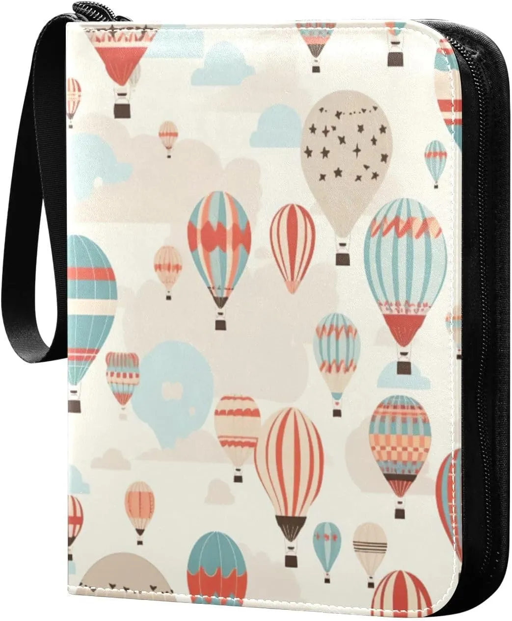 Colorful Balloon(1) Card Binder with Double Sided PU Leather Holder Albums Book with 400 Pockets for Collectible Trading Card Games Card