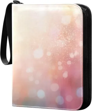 Colorful Butterfly Card Binder 4-Pocket, 400 Pockets PU Waterproof Zippered Collector Card Album with 50 Removable Sleeves for Trading, Game Cards