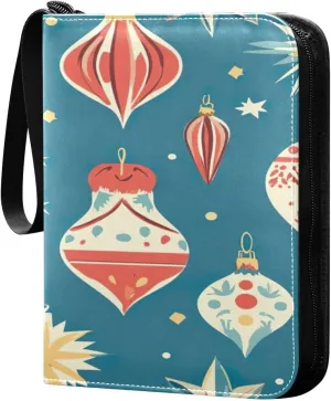 Colorful Lights Card Binder Trading Card Binder with 50 Removable Sleeves, 400 Card Collection Binder Multicolor Card Albums with Zipper