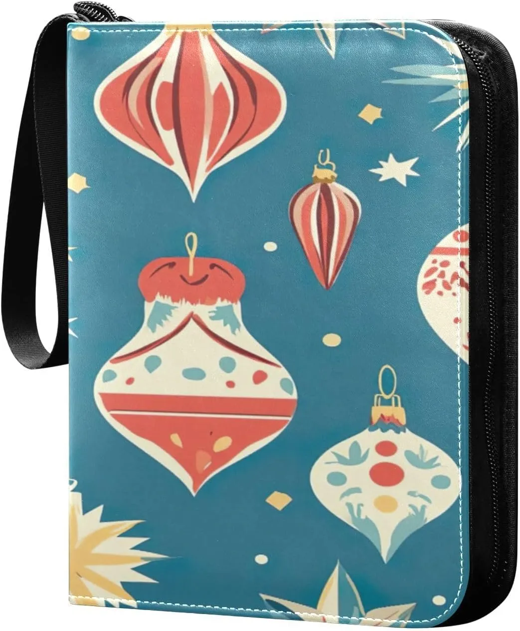 Colorful Lights Card Binder Trading Card Binder with 50 Removable Sleeves, 400 Card Collection Binder Multicolor Card Albums with Zipper