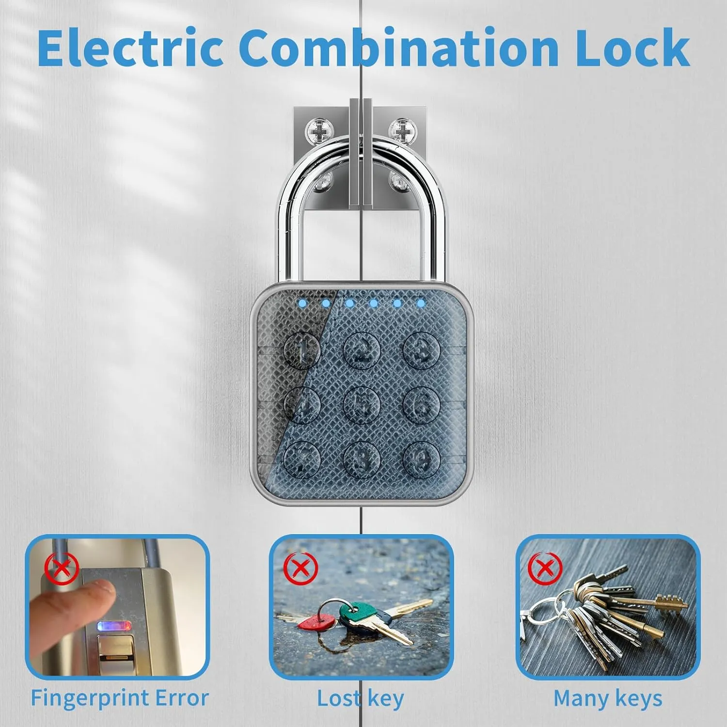 Combination Lock, Combination Lock for Locker, Locker Lock & Gym Locker Lock - High Security, Easy to Use for Gym, School, Travel, Outdoor (Leather)