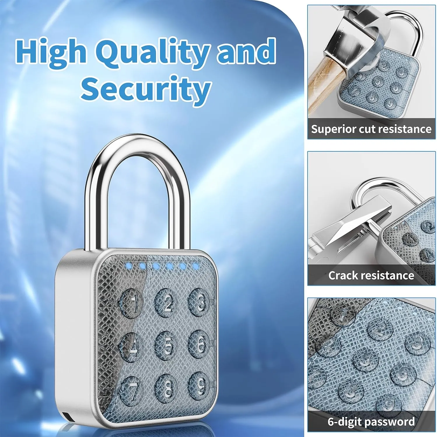 Combination Lock, Combination Lock for Locker, Locker Lock & Gym Locker Lock - High Security, Easy to Use for Gym, School, Travel, Outdoor (Leather)