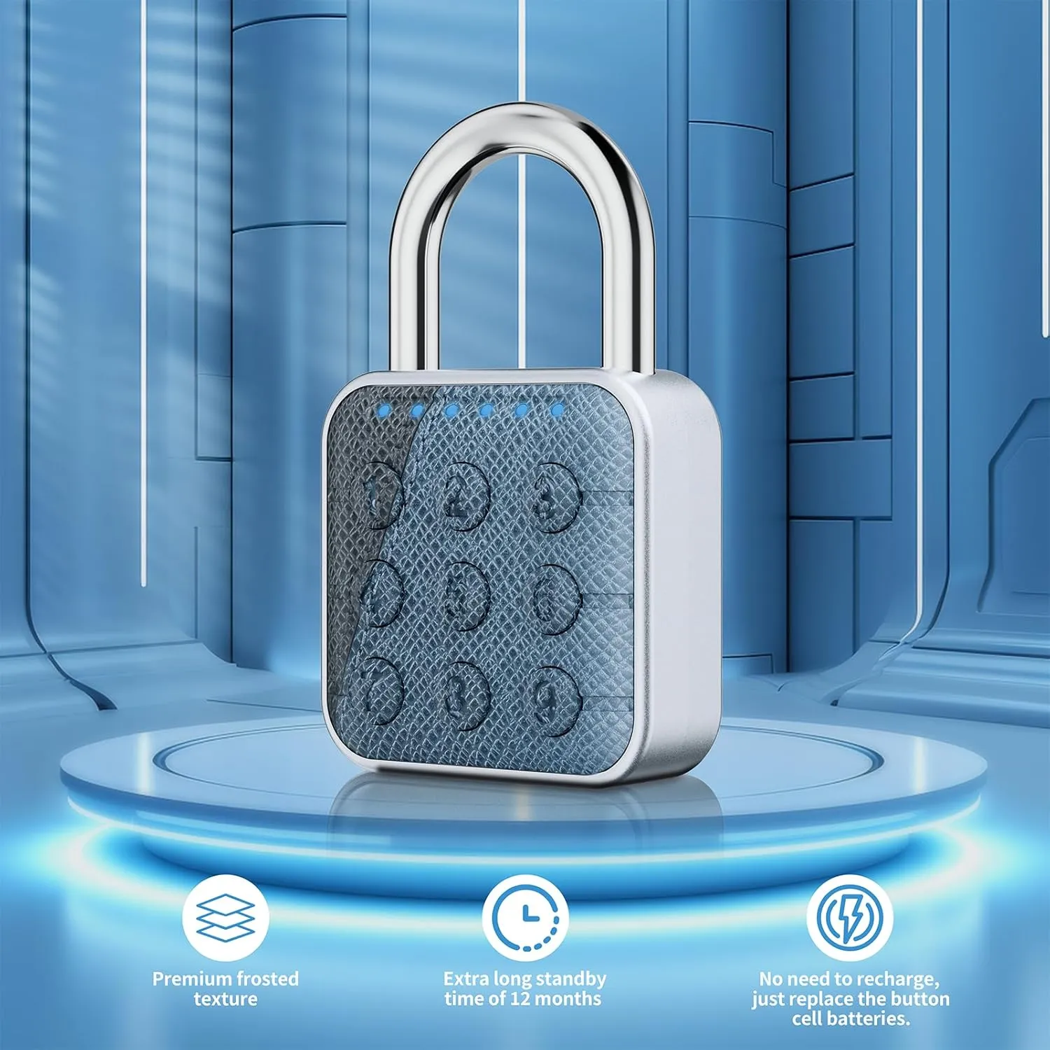 Combination Lock, Combination Lock for Locker, Locker Lock & Gym Locker Lock - High Security, Easy to Use for Gym, School, Travel, Outdoor (Leather)