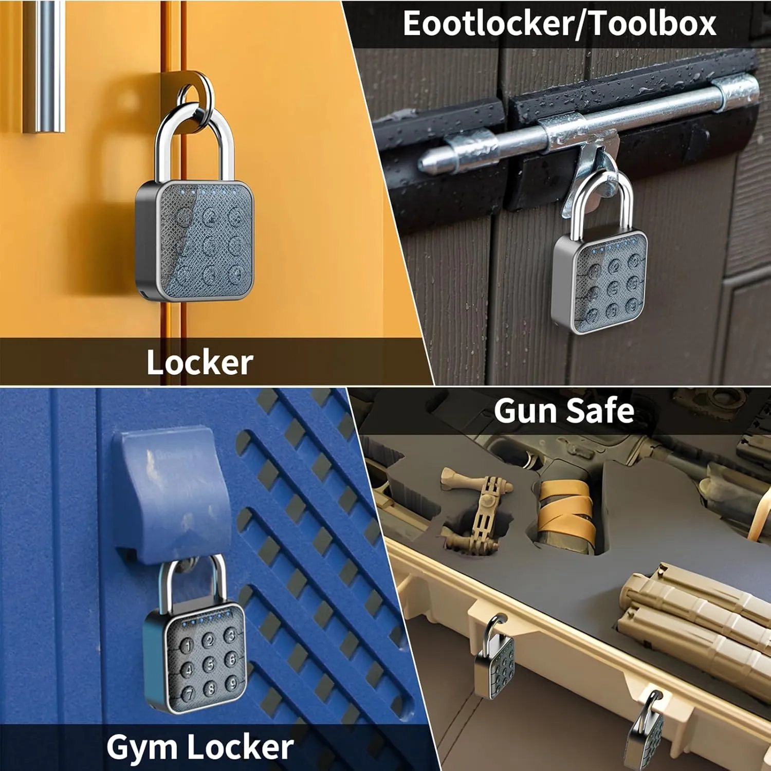 Combination Lock, Combination Lock for Locker, Locker Lock & Gym Locker Lock - High Security, Easy to Use for Gym, School, Travel, Outdoor (Leather)