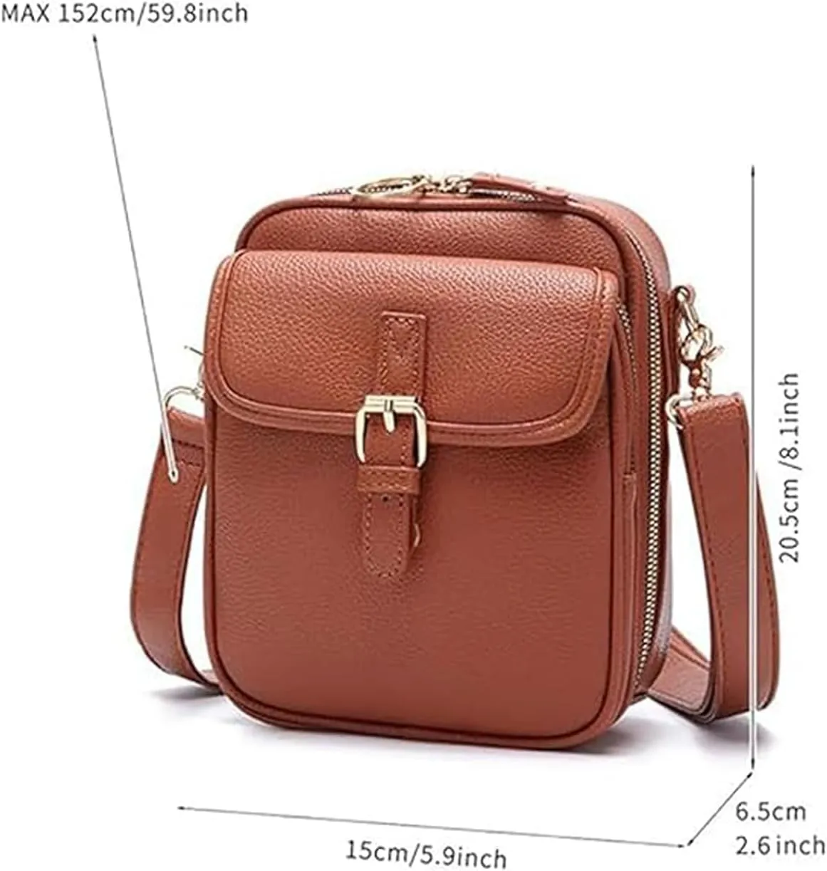 Comebybuy Vintage Large Capacity Messenger Bag, 2025 New Vintage Double Layer Large Capacity,Anti-Skimming Bag