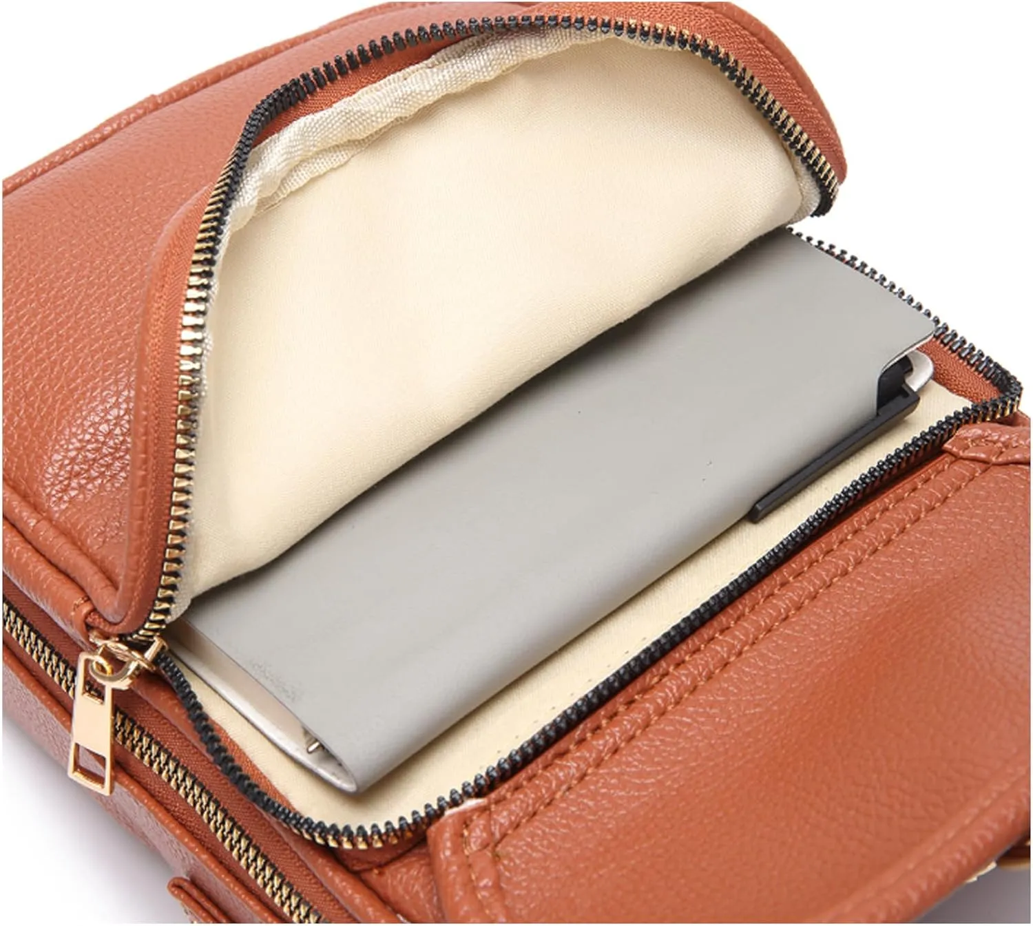 Comebybuy Vintage Large Capacity Messenger Bag, 2025 New Vintage Double Layer Large Capacity,Anti-Skimming Bag