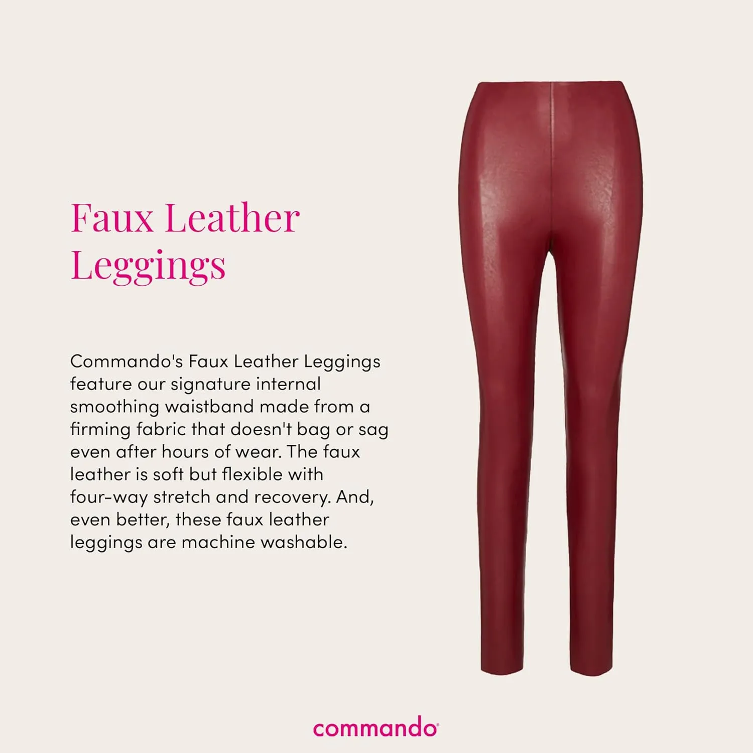 commando Women's Perfect Control Faux Leather Leggings