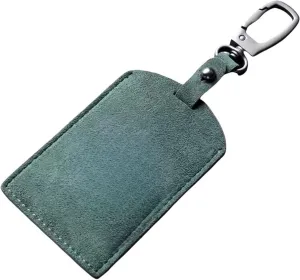 Compatible For Extremely Krypton 001 Key Case Compatible For Zeekr 001 Car NFC Card Case Bag Turned Fur Key Case Buckle(A-Style green)