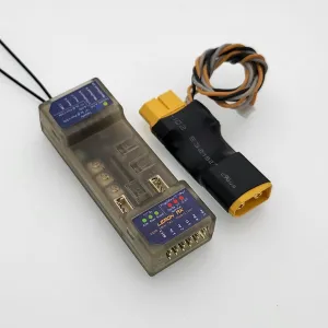 Compatible Spektrum Full-Range DSMP Telemetry Stabilizer with XT60 Energy Meter，DSMX DSM2 Compatible 10-CH Telemetry Stabilizer Voltage Probe Receiver