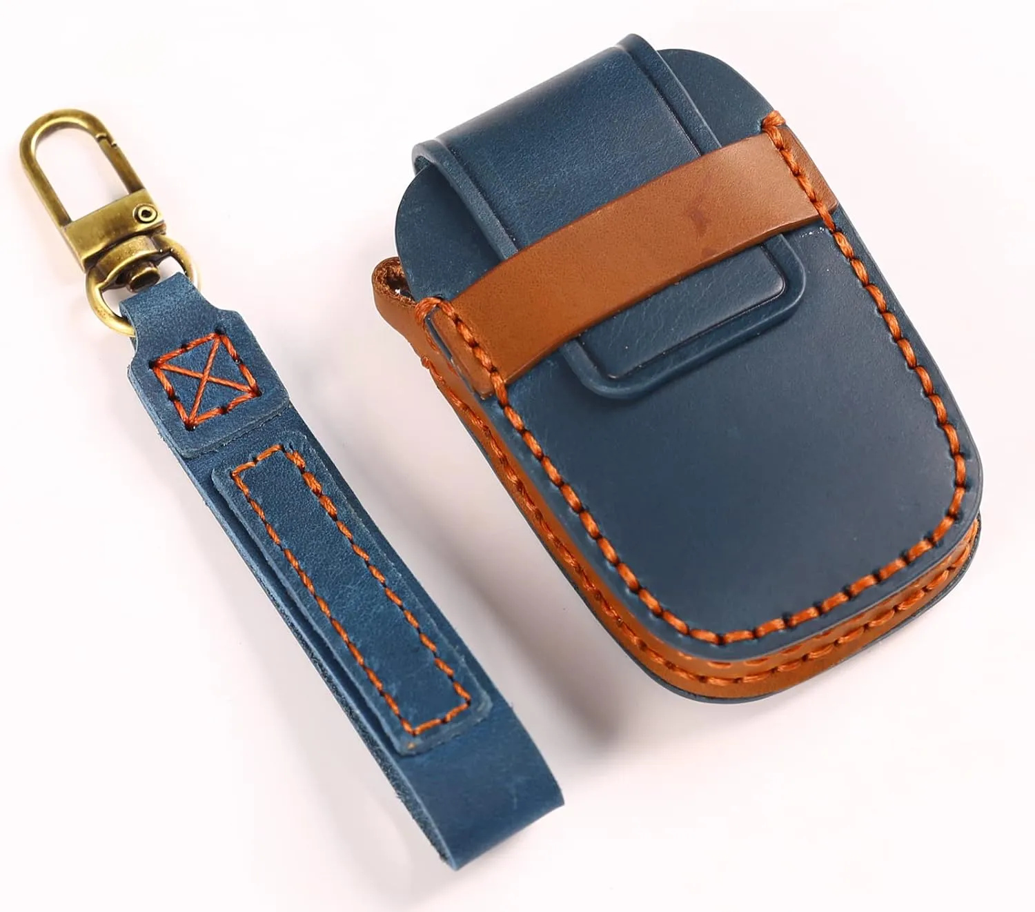 Compatible With Toyota Tundra Key Fob Cover Premium Leather Case Protector Key Fob Cover Smart Remote Holder