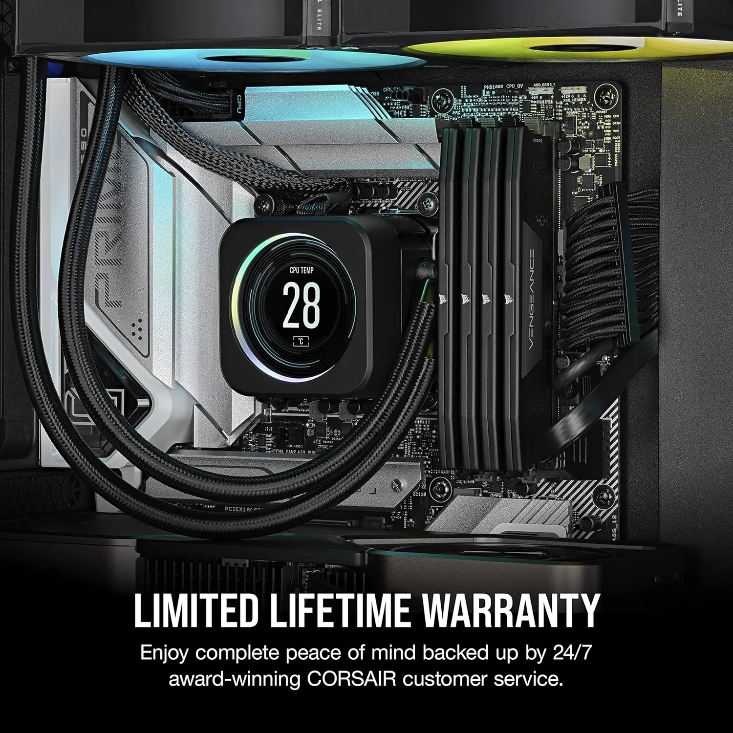 CORSAIR Vengeance DDR5 RAM 32GB (2x16GB) 6000MHz CL30-36-36-76 1.40V Intel XMP Desktop Computer Memory - Black (CMK32GX5M2B6000C30)
